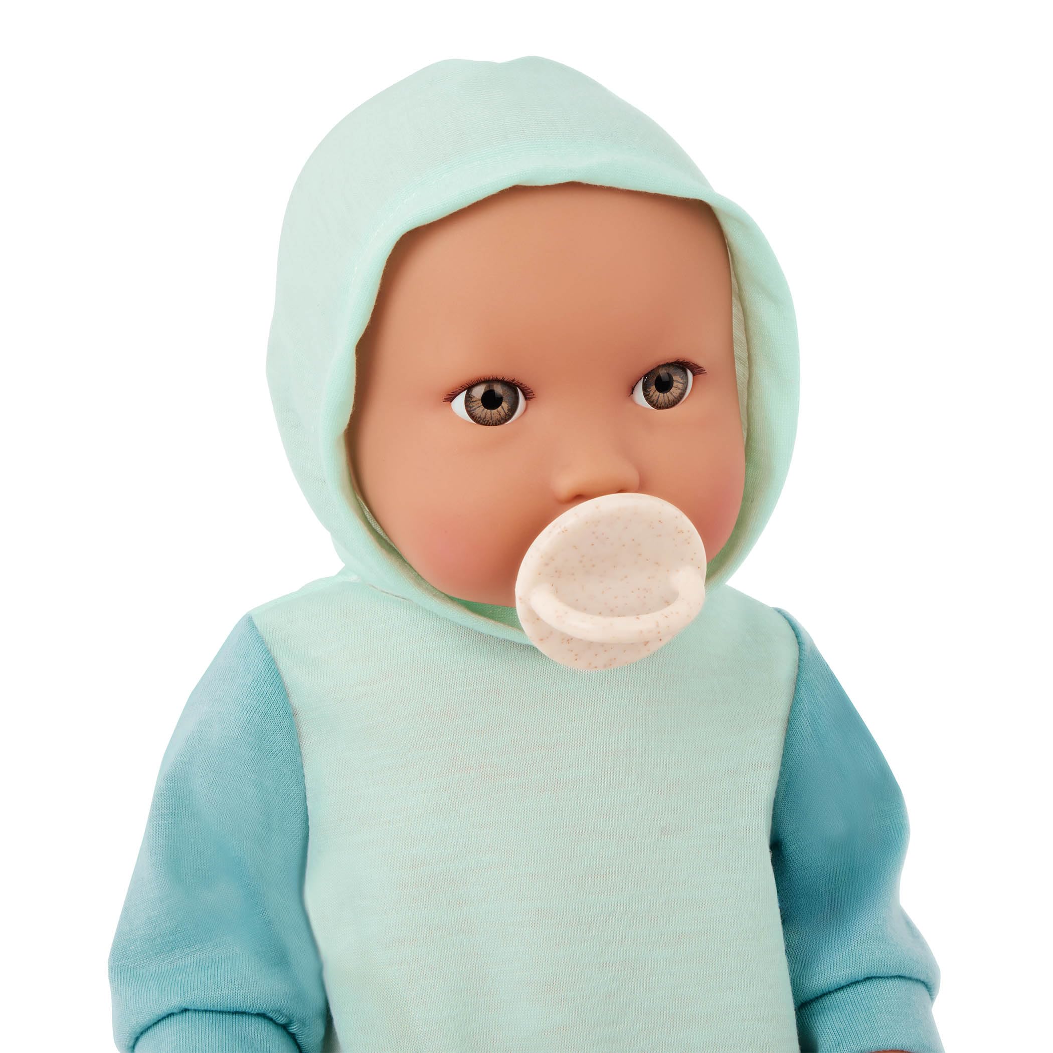 LullaBaby Realistyczna lalka niemowlęca 35 cm - brązowe oczy, porcelanowa skóra i miękkie ciało do przytulania - akcesoria ujawniające płeć chłopca lub dziewczynki - udawaj zabawę przez ponad 2 lata
