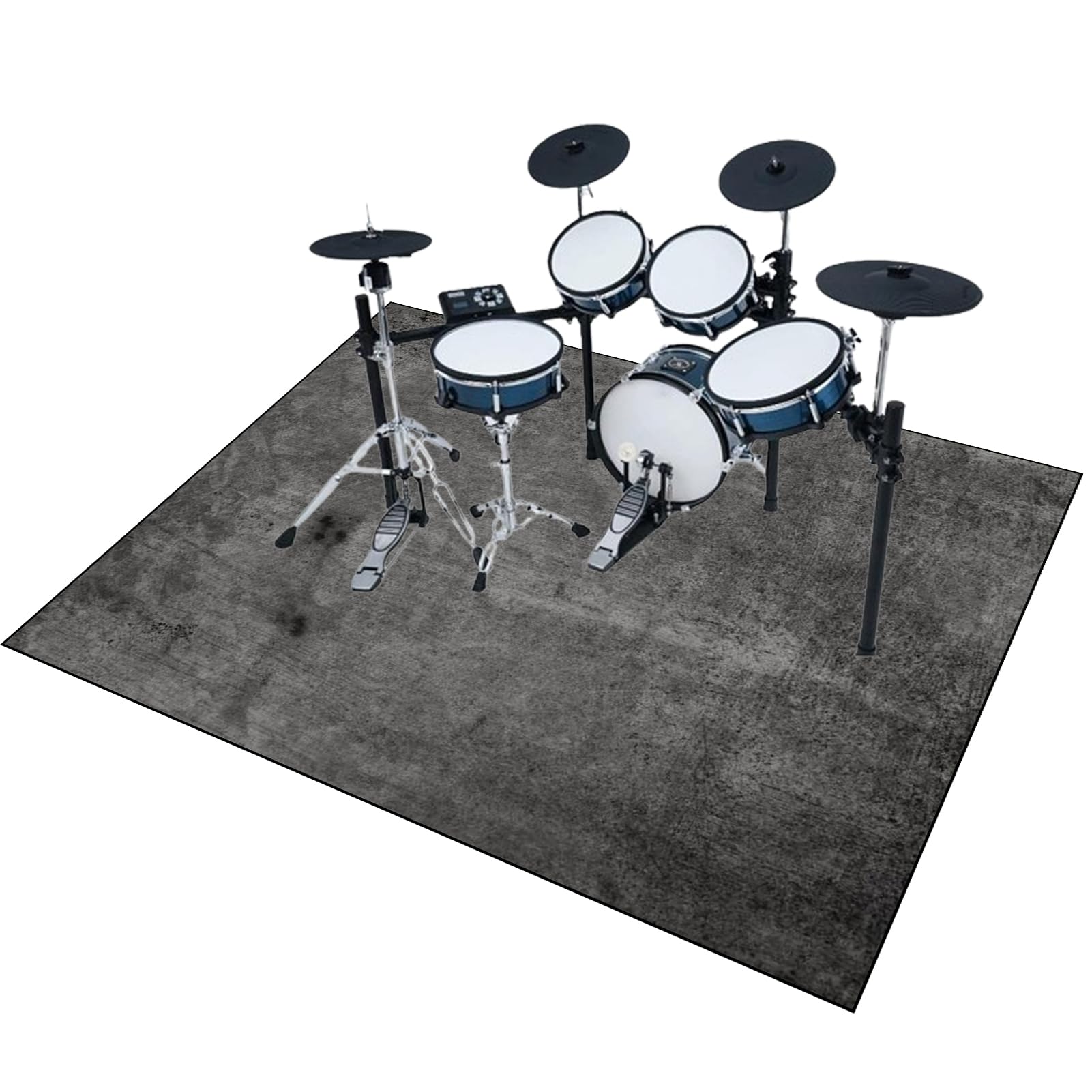 Tappeto Per Batteria Professionale 140x120 Cm - Antiscivolo, Insonorizzato, Spessore 7 Mm, Per Studio E Palco