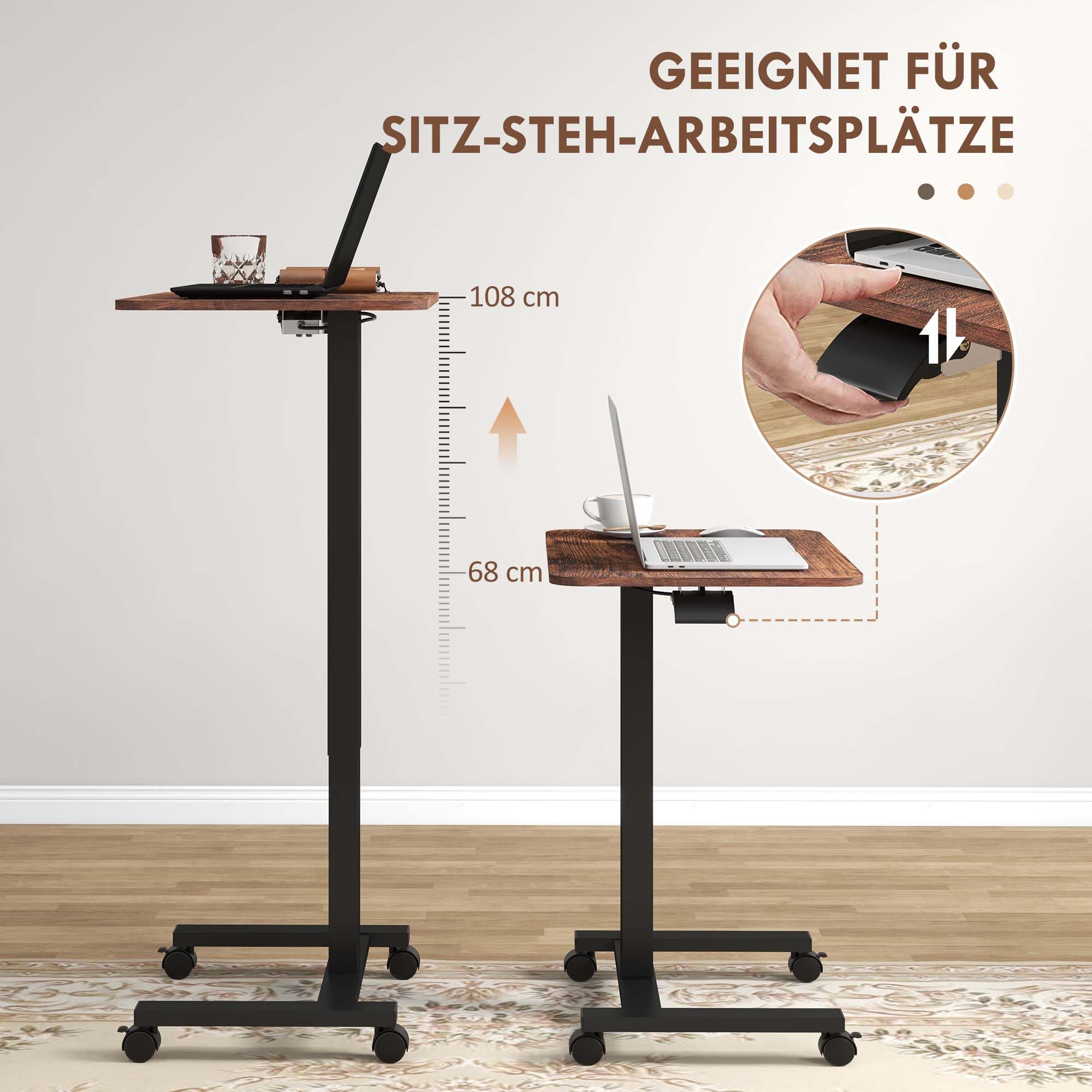 Vinsetto In hoogte verstelbaar elektrisch zit-sta-bureau met geheugenfunctie, in hoogte verstelbaar bureau 72-116 cm, afm. 120 l x 60 l, natuurlijk en wit