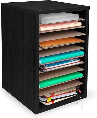 AdirOffice Buzón de correo para aula, organizador de correo de madera con 11 compartimentos, almacenamiento de papel de construcción, clasificador