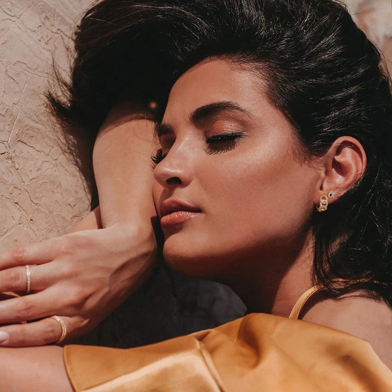 MYEARS Women Earrings Gold Stud 14K Small Simple Hypoallergenic Everyday Jewelry - Image 2