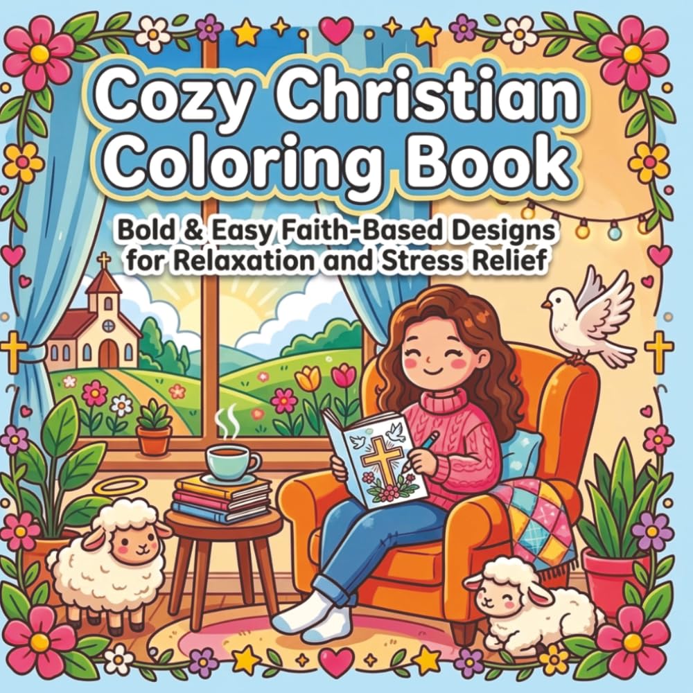 Cozy Christian Coloring Book: Bold & Easy Faith-Based Designs for Relaxation and Stress Relief