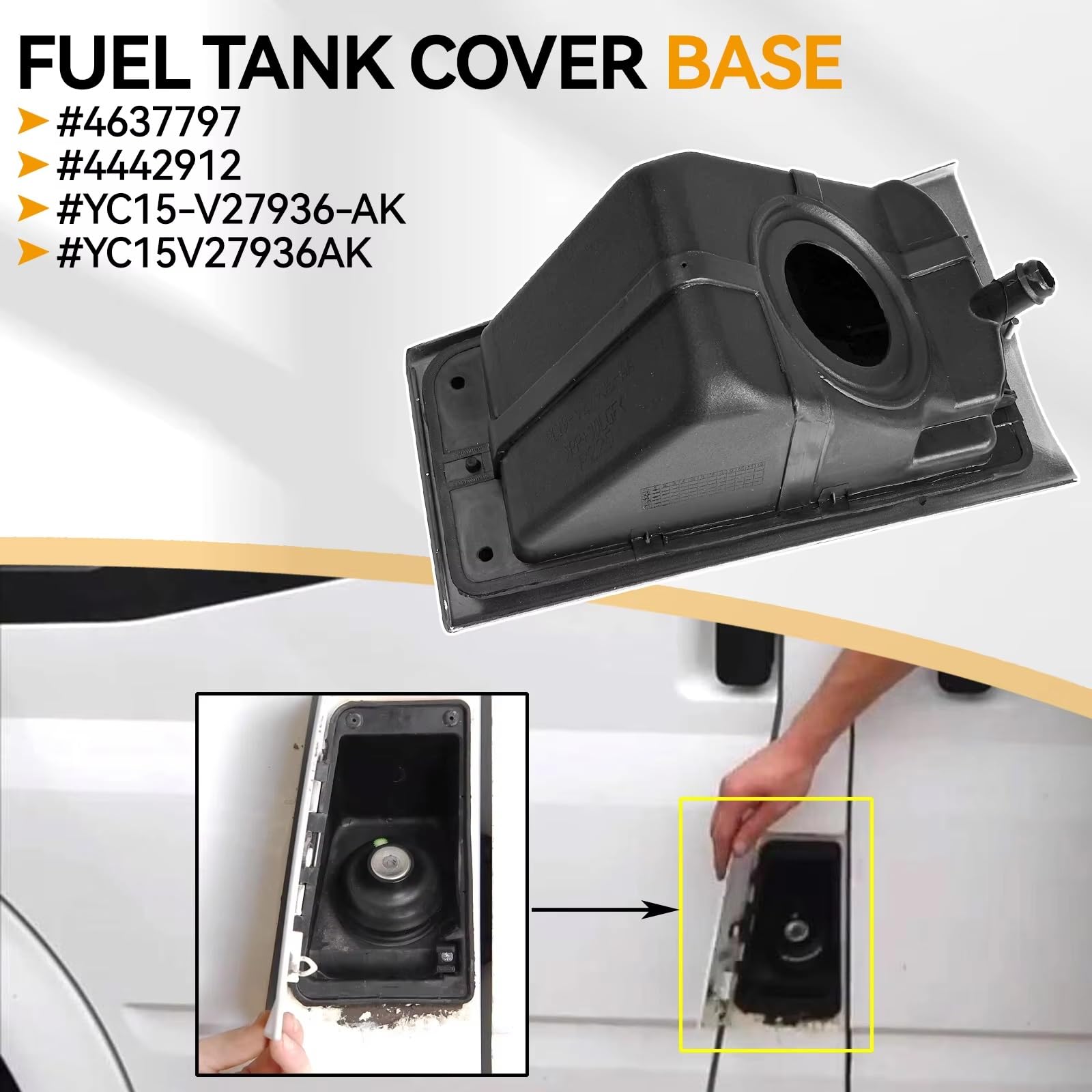 Bouchon De Carburant Tuyau Remplissage Réservoir Boîtier À Rabat Porte 4637797 4442912 YC15-V27936-AK Pour Ford Pour Transit Pour MK6 2000-2006 Couvercles Réservoir d'Essence