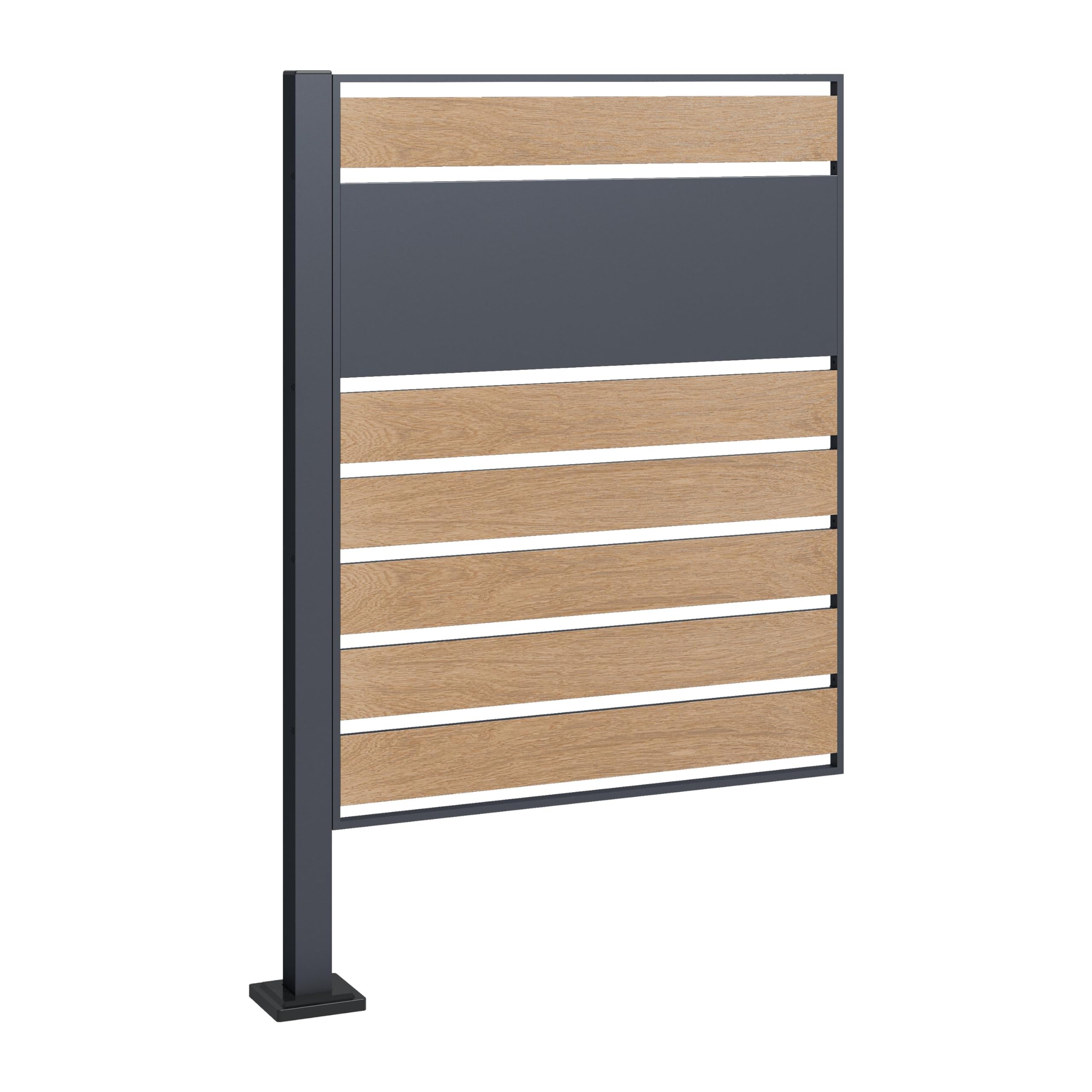 ESTEXO Mülltonnenverkleidung Mülltonnenbox Mülltonnenzaun 120 cm Garten Flexibler Sichtschutz erweiterbar (1 Pfosten + 1 Element)
