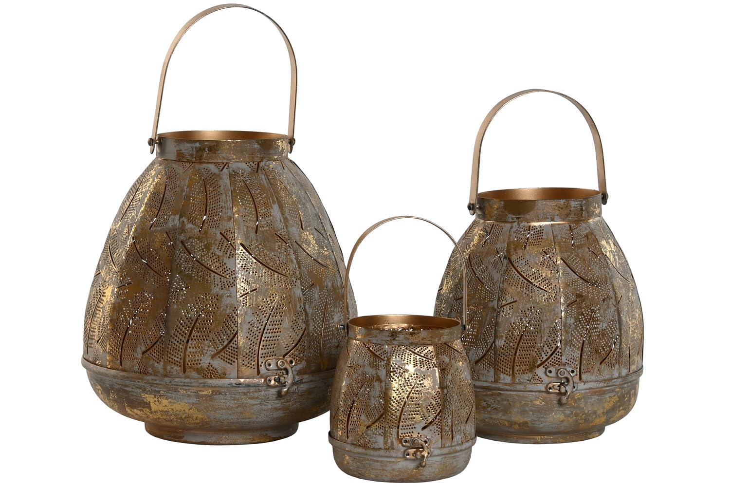 PORTAVELA SET 3 METAL 25X25X28 22CM/13CM