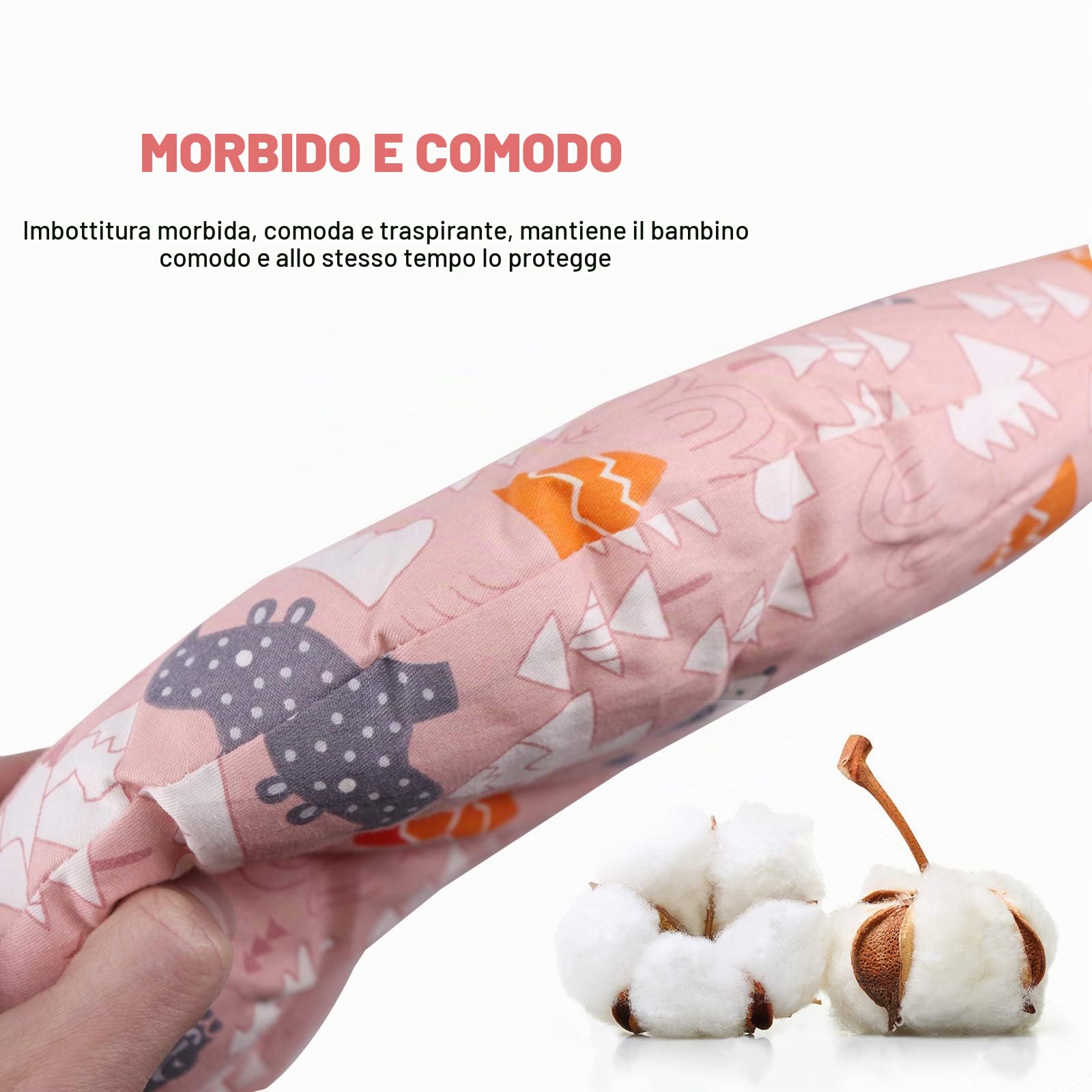Cuscino Spesso Per Seggiolone In Legno,Imbottito Per Seggiolone, Tappetino Per Fodera Per Sedia Da Pranzo Per Bambino Universale Passeggino Cuscino(foresta rosa)