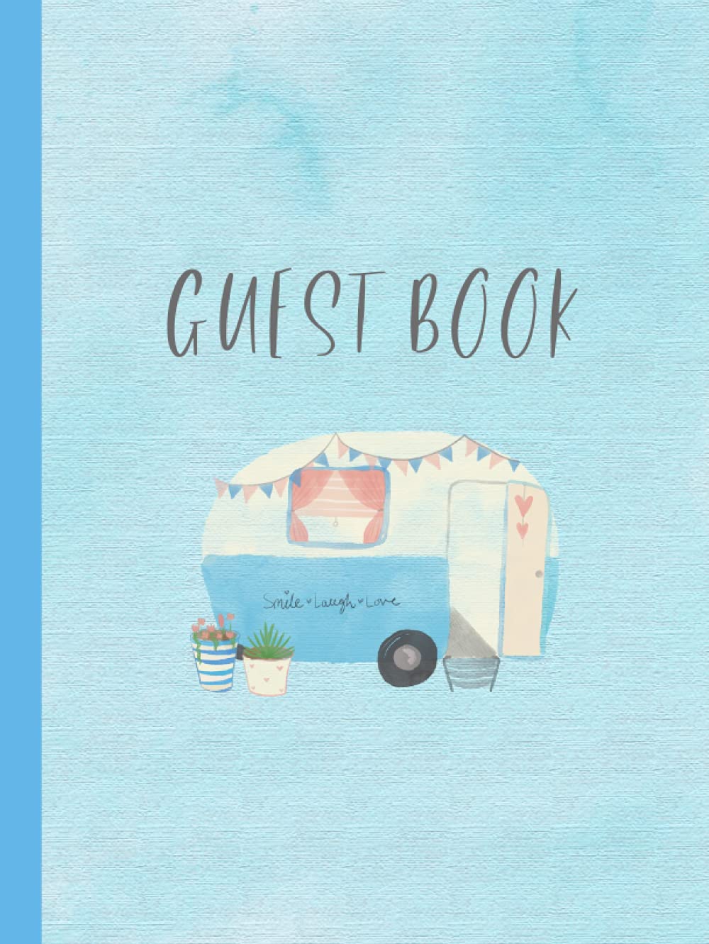 Guest Book: Guest Comments Feedback Blank Book for Vacation Holiday Home Caravan Rental Pastel Watercolour Design