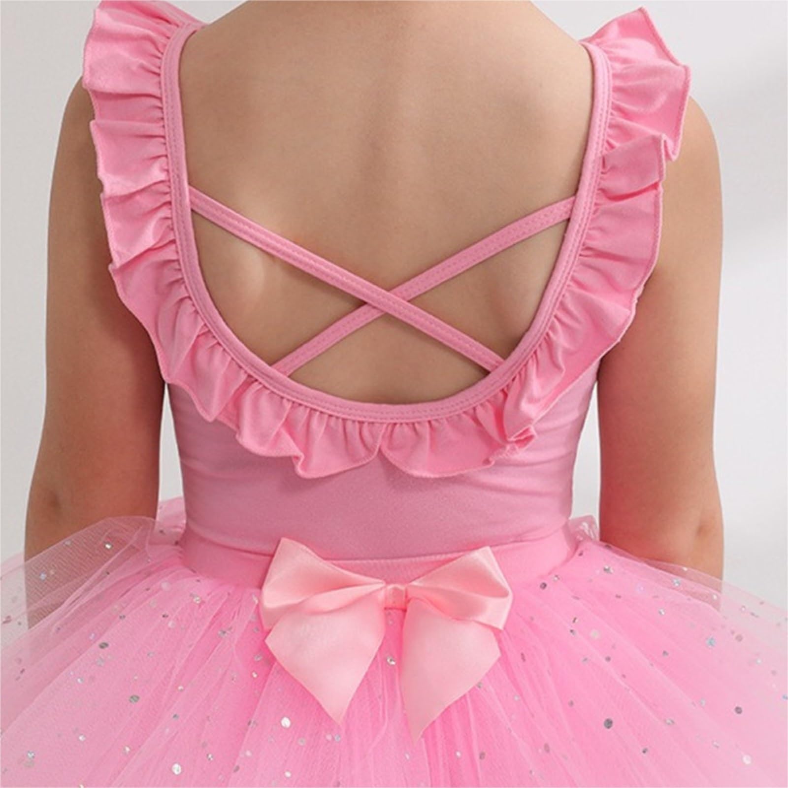 Tutu Ballerina Bambina,Tutu Danza Classica Bambina Body da Danza Classica for Bambine con Gonna Staccabile, tutù, Costume da Ballerina