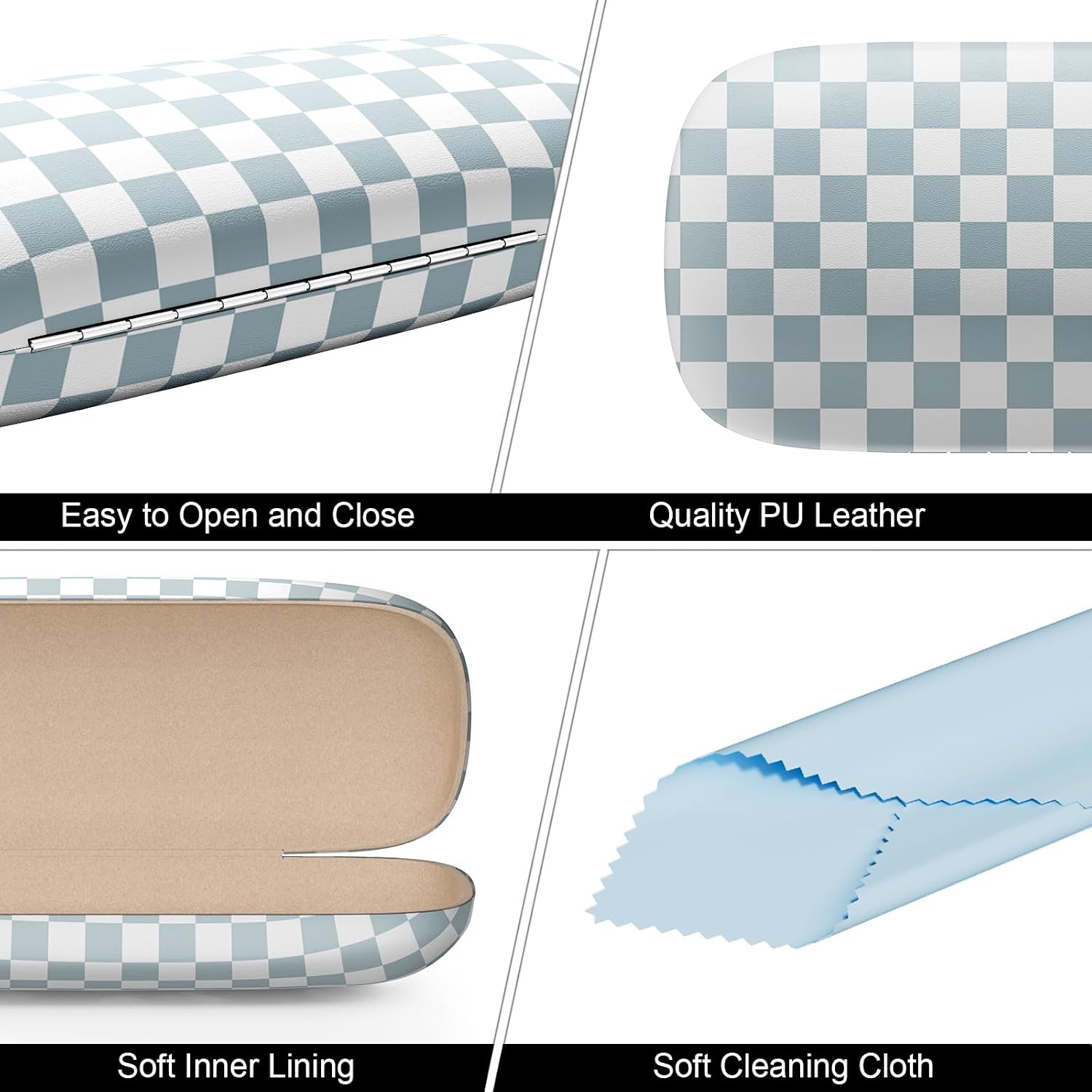 Eyeglasses Case, Hard Shell Protective Case for Glasses, Unisex for Women Men image 4