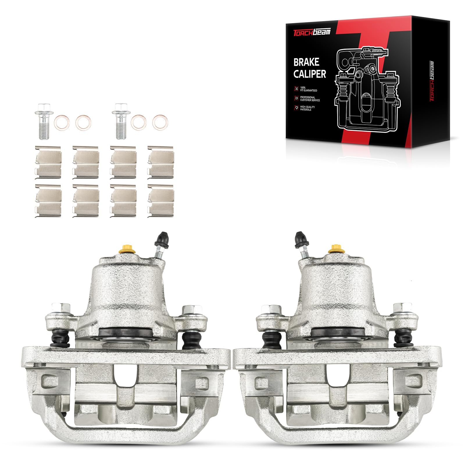 Torchbeam Rear Left and Right Calipers w/Bracket Fit for Tundra, Sequoia