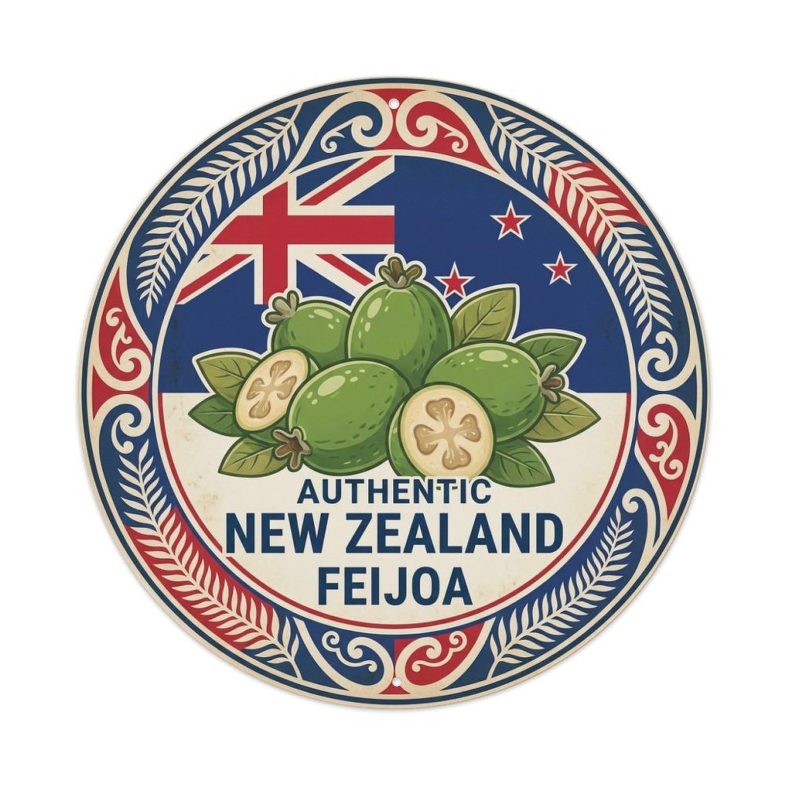 New Zealand Feijoa Travel Fruit Dessert Cuisine Metal Tin Sign