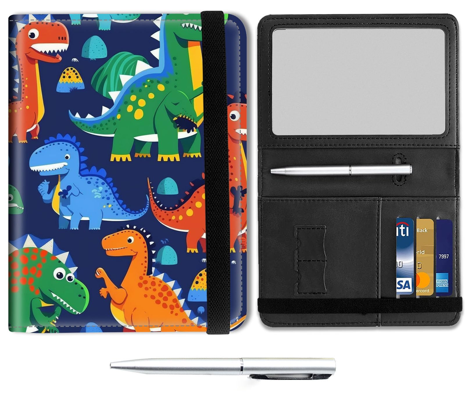 Passport and Vaccine Card Holder Combo, Leather Travel Wallet Passport Holder, Cover Case with CDC Vaccination Card Slot, Travel Documents Organizer