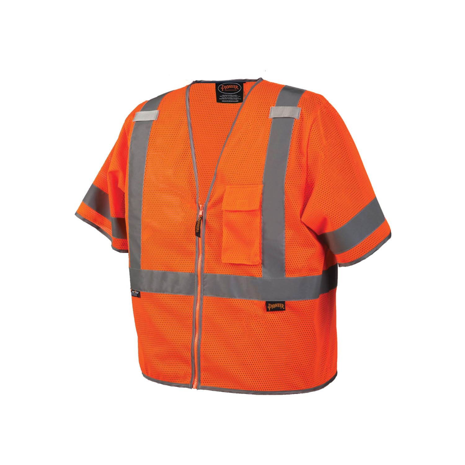 Pioneer 6790U - Chaleco de manga corta con cinta de 2", color naranja, pequeño