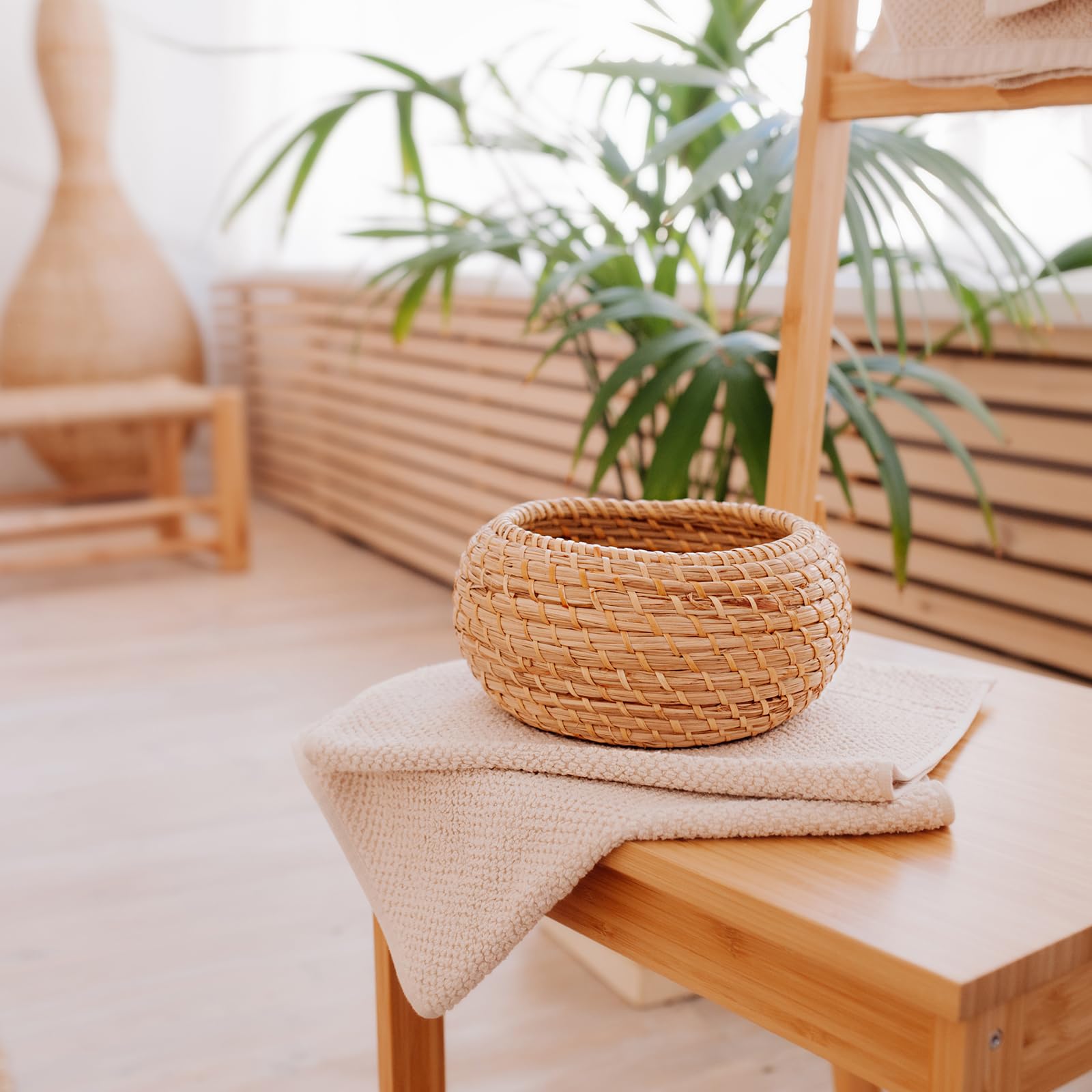 RNY Panier De Réparation En Rotin Synthétique Pour Tricot Et Réparation De Chaise En Rotin (dégradé De Marron, 18,3 M