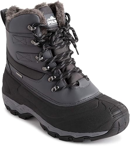 Miniatura 2 de Polar Suela impermeable para hombre, con forro de piel sintética totalmente forrada, botas de nieve duraderas para invierno