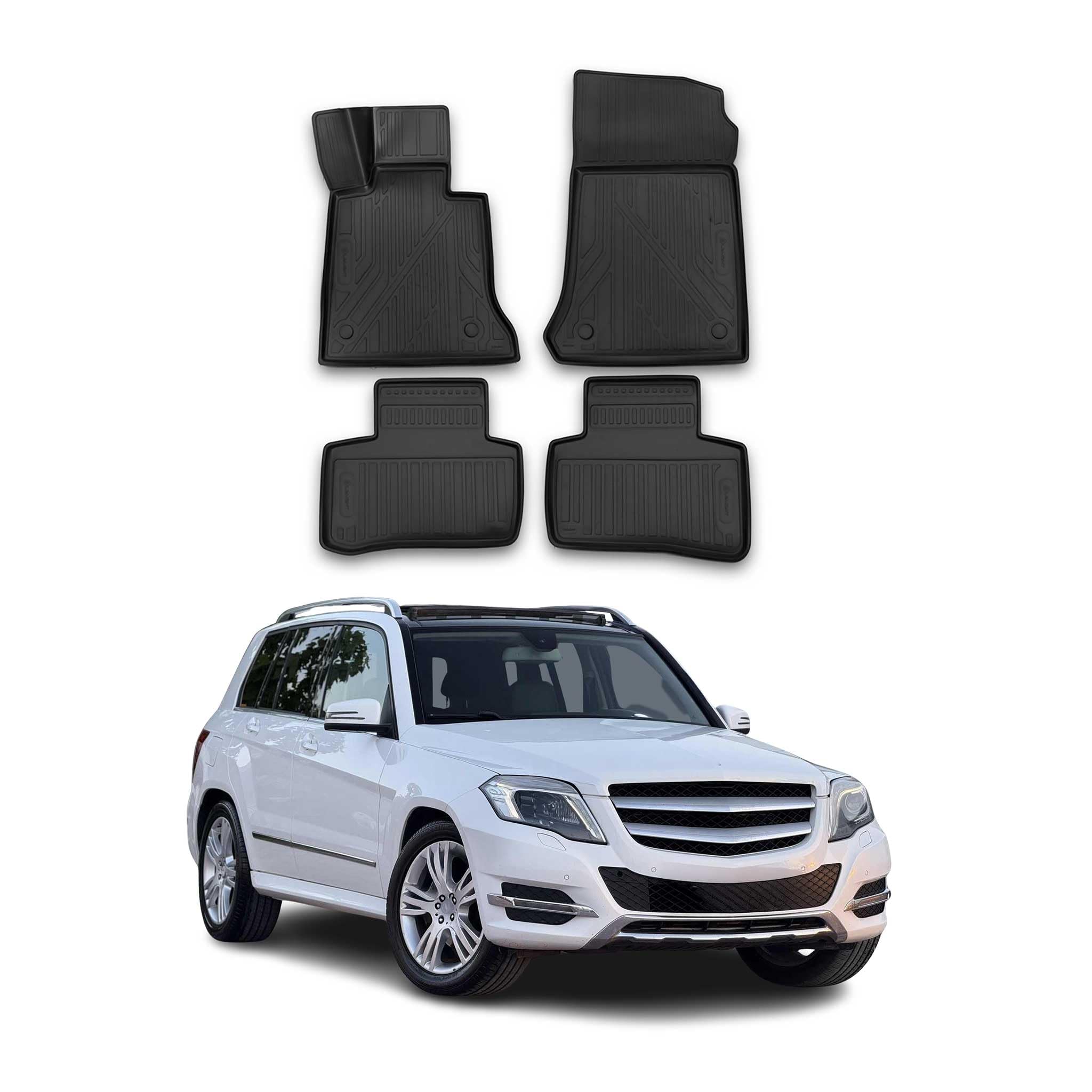 OMAC Fußmatten für Mercedes GLK X204 2008-2015 TPE 4X Schwarz