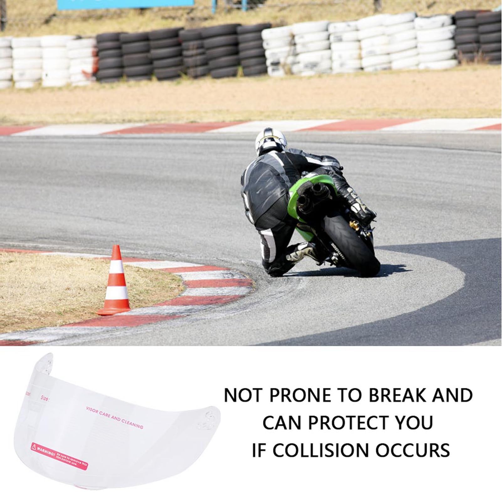Ejoyous Osłona kasku motocyklowego, wymienna ochrona i ochrona przed odpryskami do AGV K5 K3SV w przezroczystym kolorze srebrnym (przezroczysty)