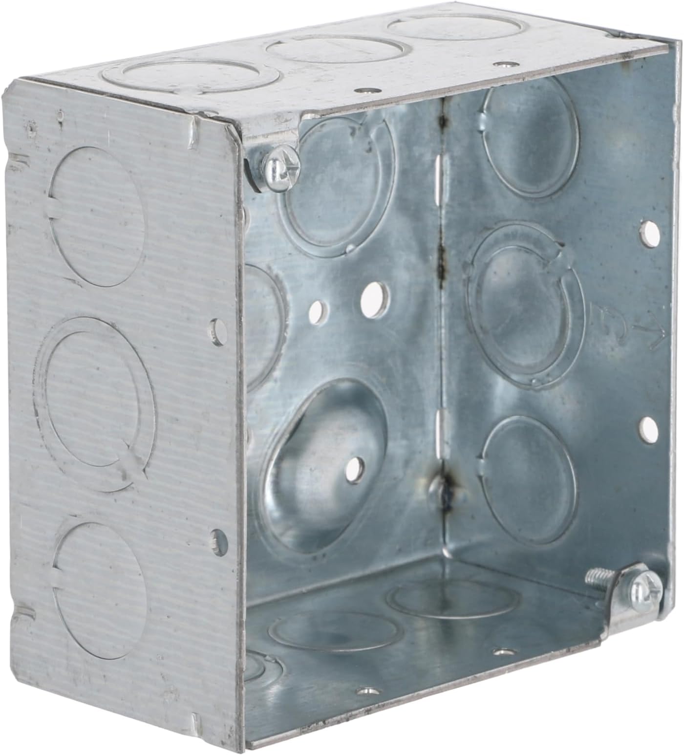 Hubbell-Raco 232 Square Box, 2-1/8" Depth, 1/2"-3/4" Knock-Out, 4" (Pack of 25)