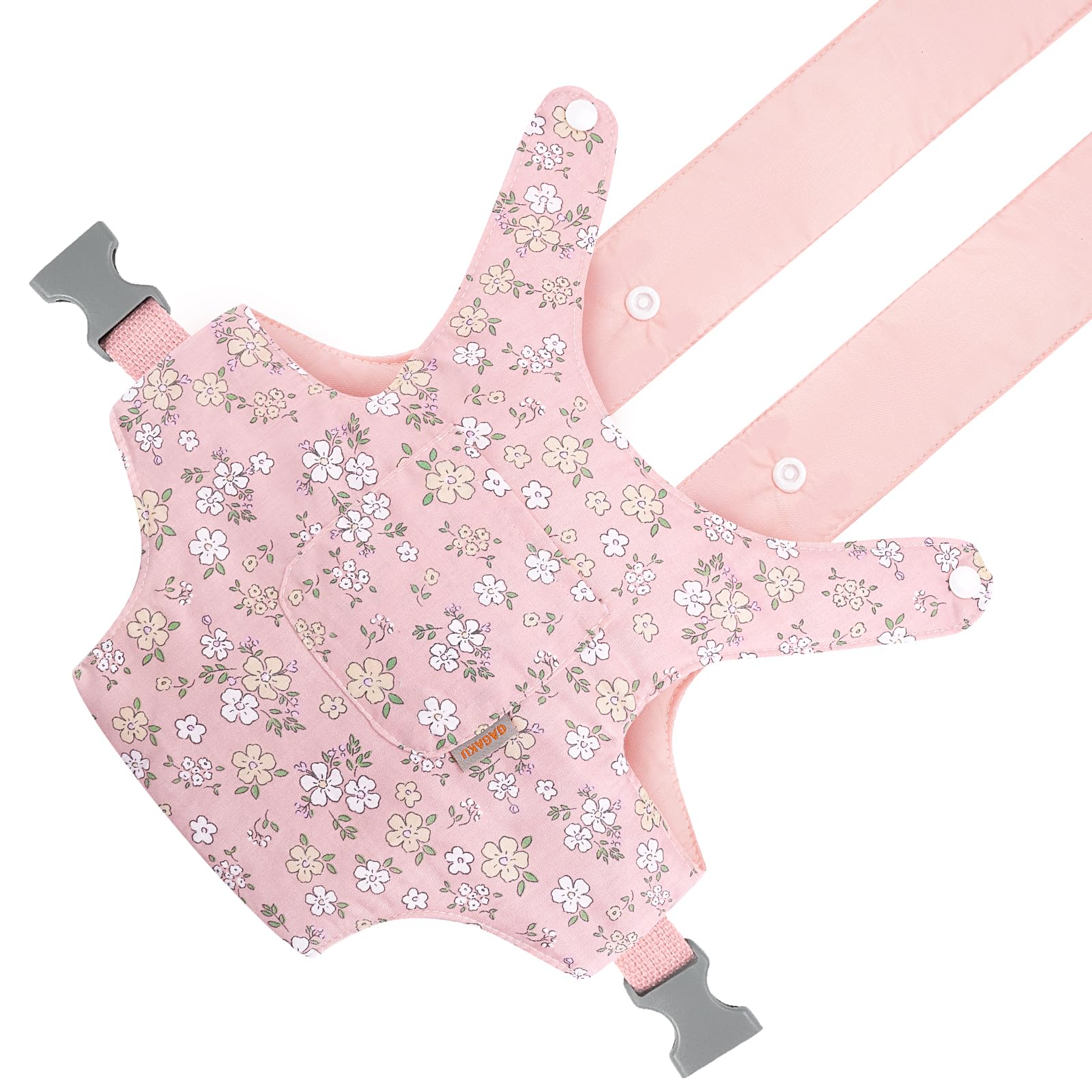 GAGAKU Marsupio per Bambole, Accessorio per Bambole, con Cinghie Regolabili, per Bambini, Rosa (Fiori a Pera)