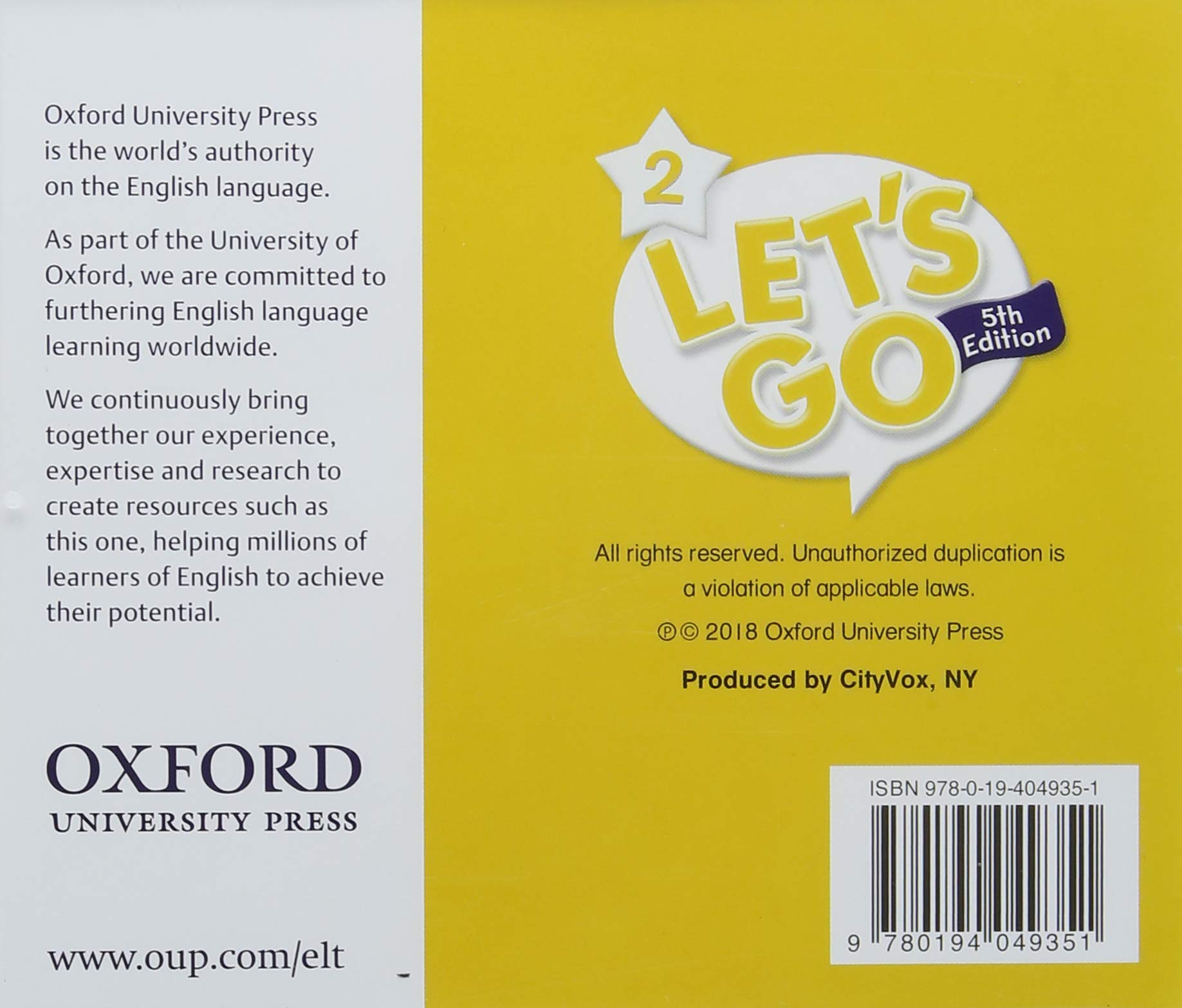 Let's Go: Level 2: Class Audio CDs