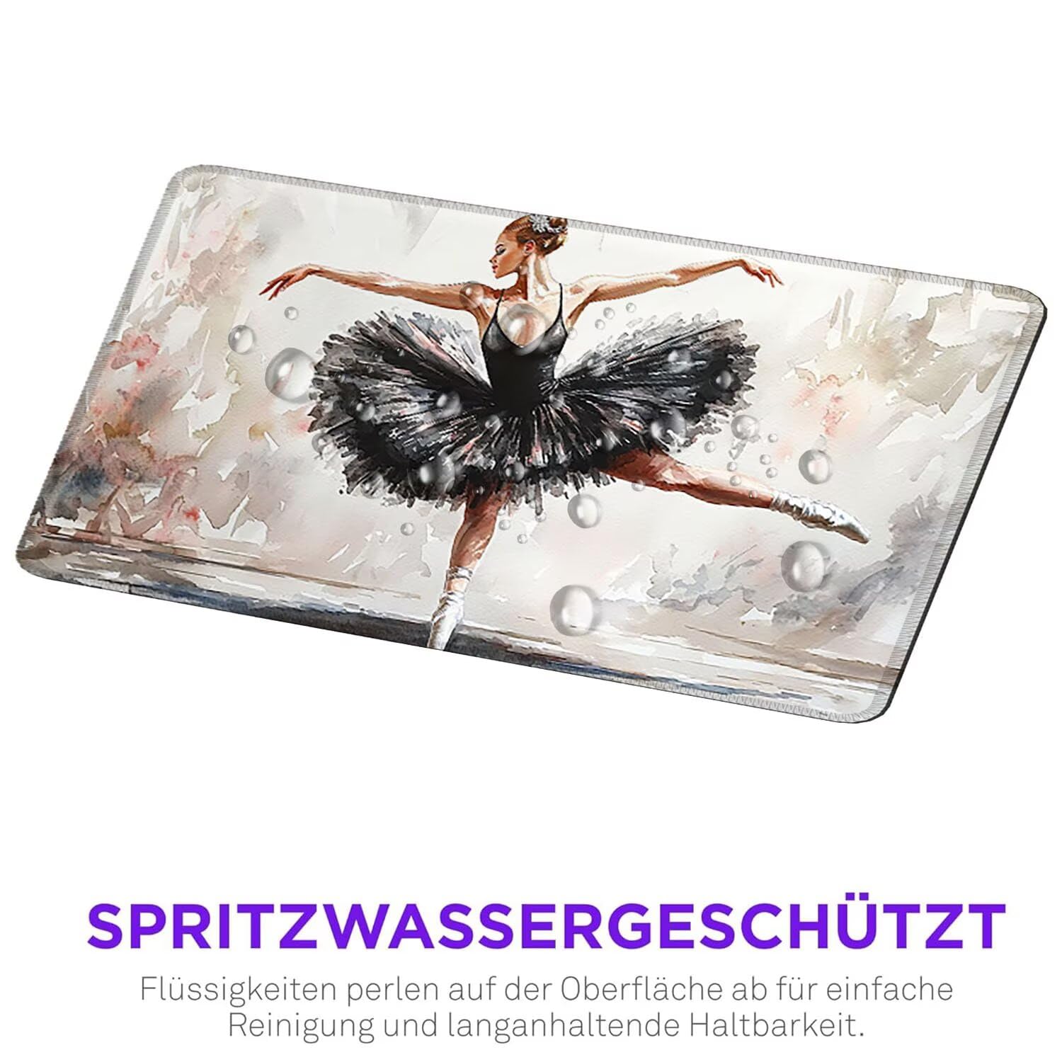 Podkładka pod mysz do gier, 1600 x 800 mm, XXL, duża gamingowa podkładka pod mysz, wodoodporna podkładka pod mysz, długa podkładka na biurko z przeszytymi krawędziami, mata na biurko z gumową podstawą