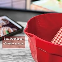 Vista 32 de UPware Latte Style Melamine Batter Bowl with Pour Spout, Handle and Non-Slip Base, Grip Handle for Easy Mix and Pour, Home Essentials Cooking and