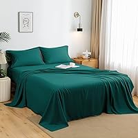 Vista 30 de HENGWEI - Juego de sábanas de satén, tamaño Cal King, 4 piezas sedosas con bolsillo profundo, juego de ropa de cama suave de lujo, transpirable