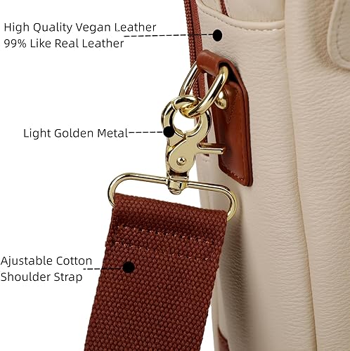 Miniatura 5 de Baosha Cuero vegano 17 pulgadas ordenador portátil bolsa mensajero maletín para mujeres elegante BC-07