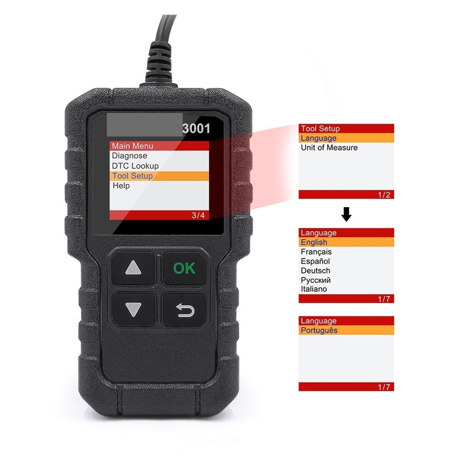 X431 CR3001 OBD2 Scanner Motore Scansione OBD 2 Lettore di Codice Strumento Diagnostico Auto Scanner Automobilistico