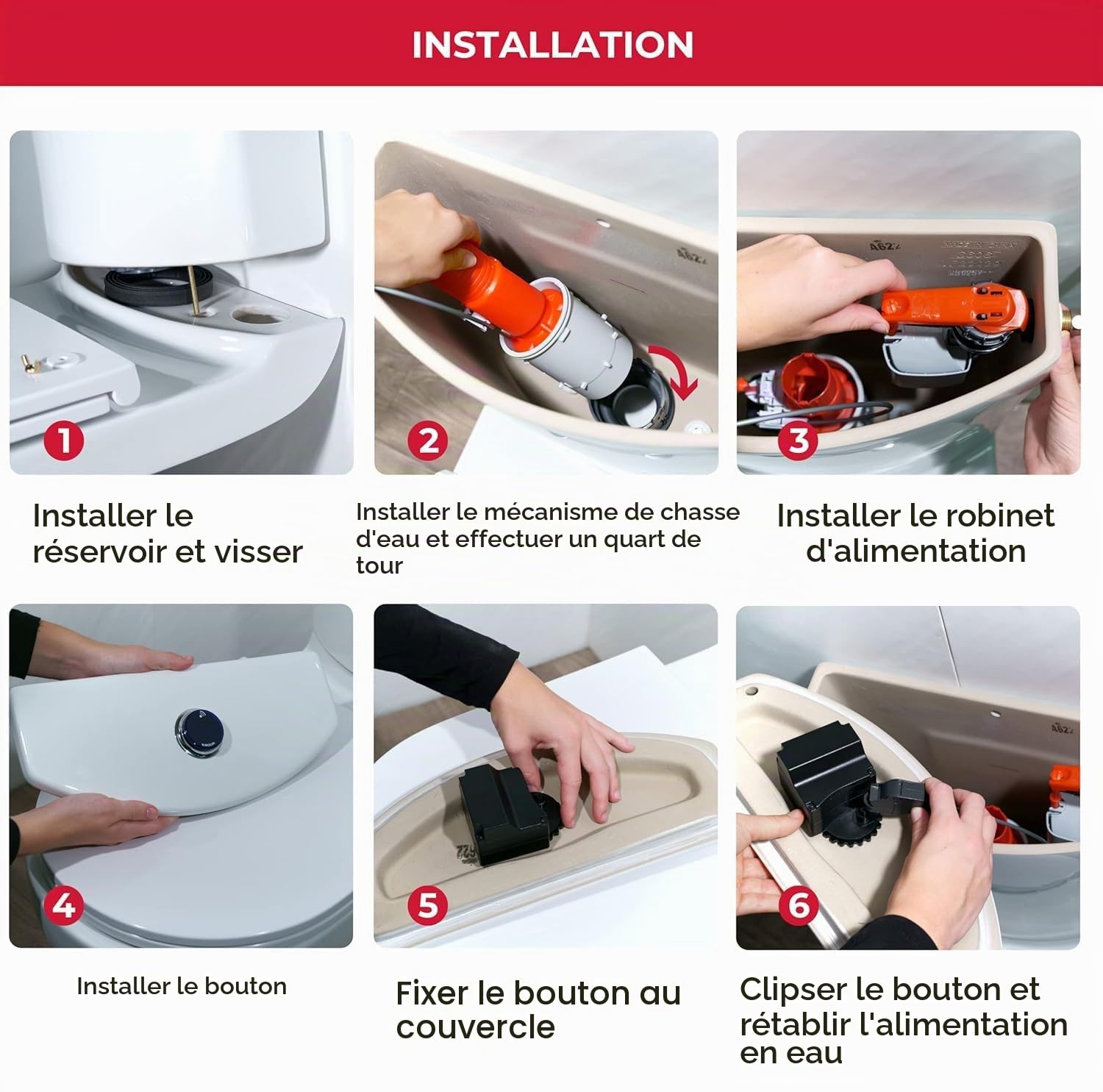 Wirquin 10723884 Mécanisme WC Touchless Robinet Flotteur Jollyfill Chromé | Double Chasse, détection infrarouge, 100% hygiénique, robinet alimentation latérale, économie d'eau, fabriqué en France