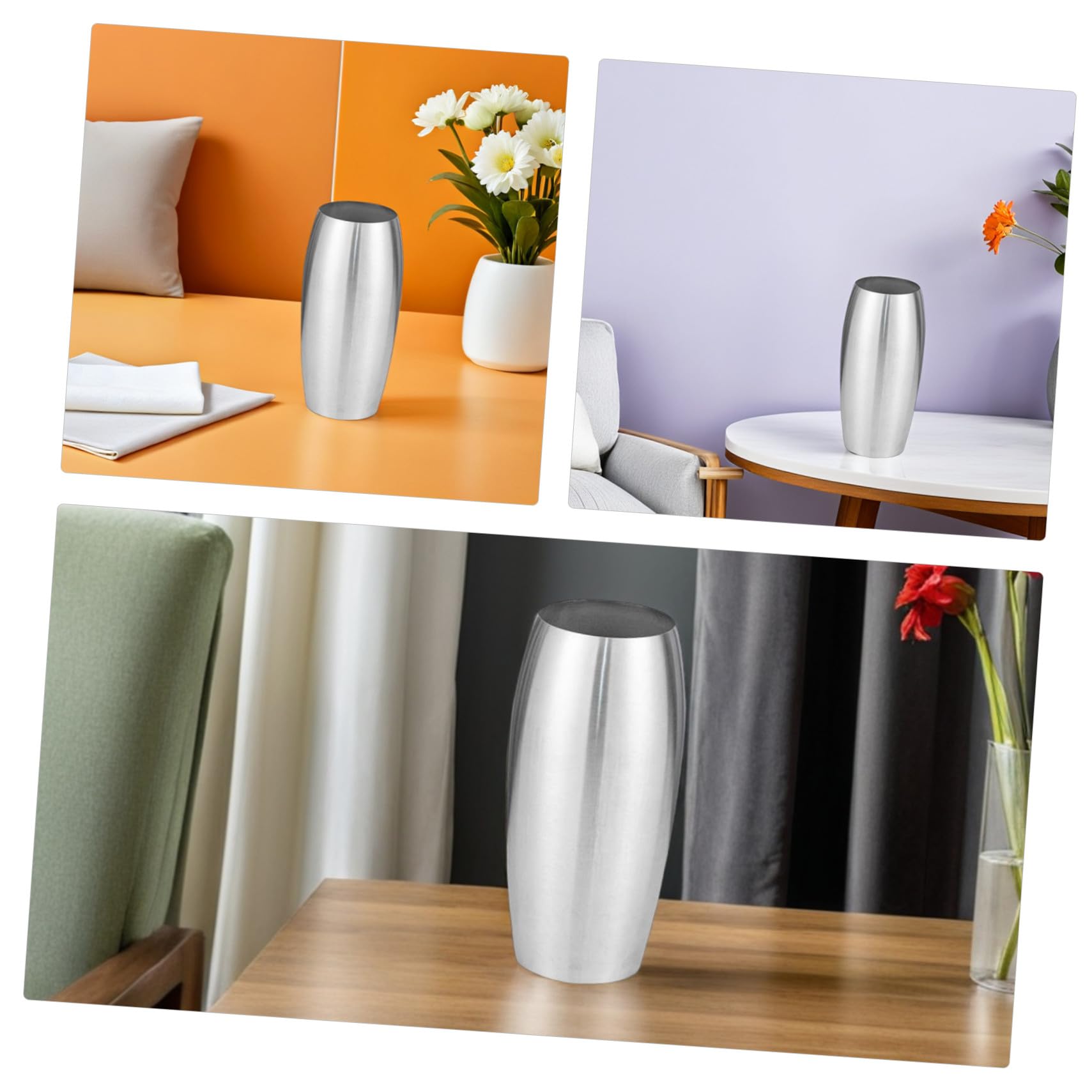 Vaso da Tavolo in Acciaio Inossidabile Moderno per Decorazioni Casa e Matrimoni Portafiori in Metallo per Centrotavola e Allestimenti Floreali per Eventi e Feste Facile da Pulire e