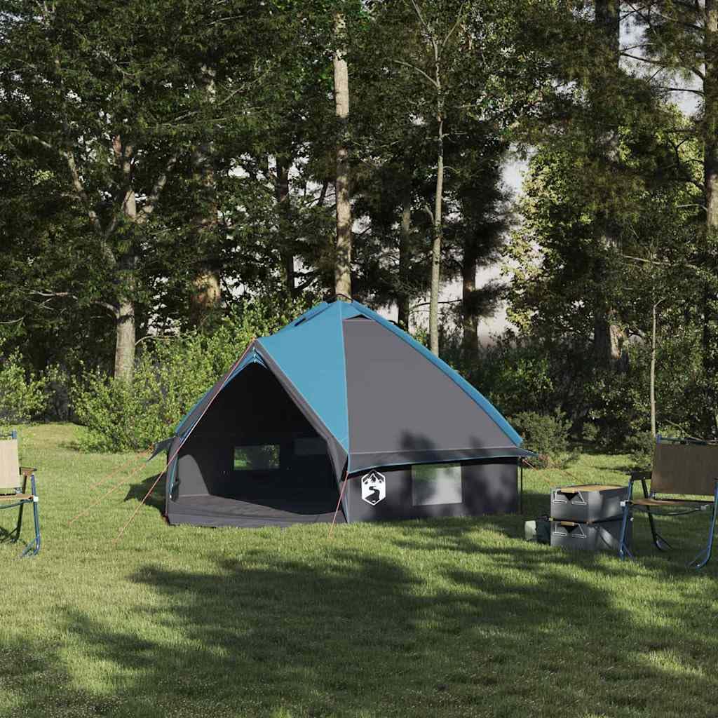 Tenda Teepee 8 Persone Verde e Bianco Poliestere 185T