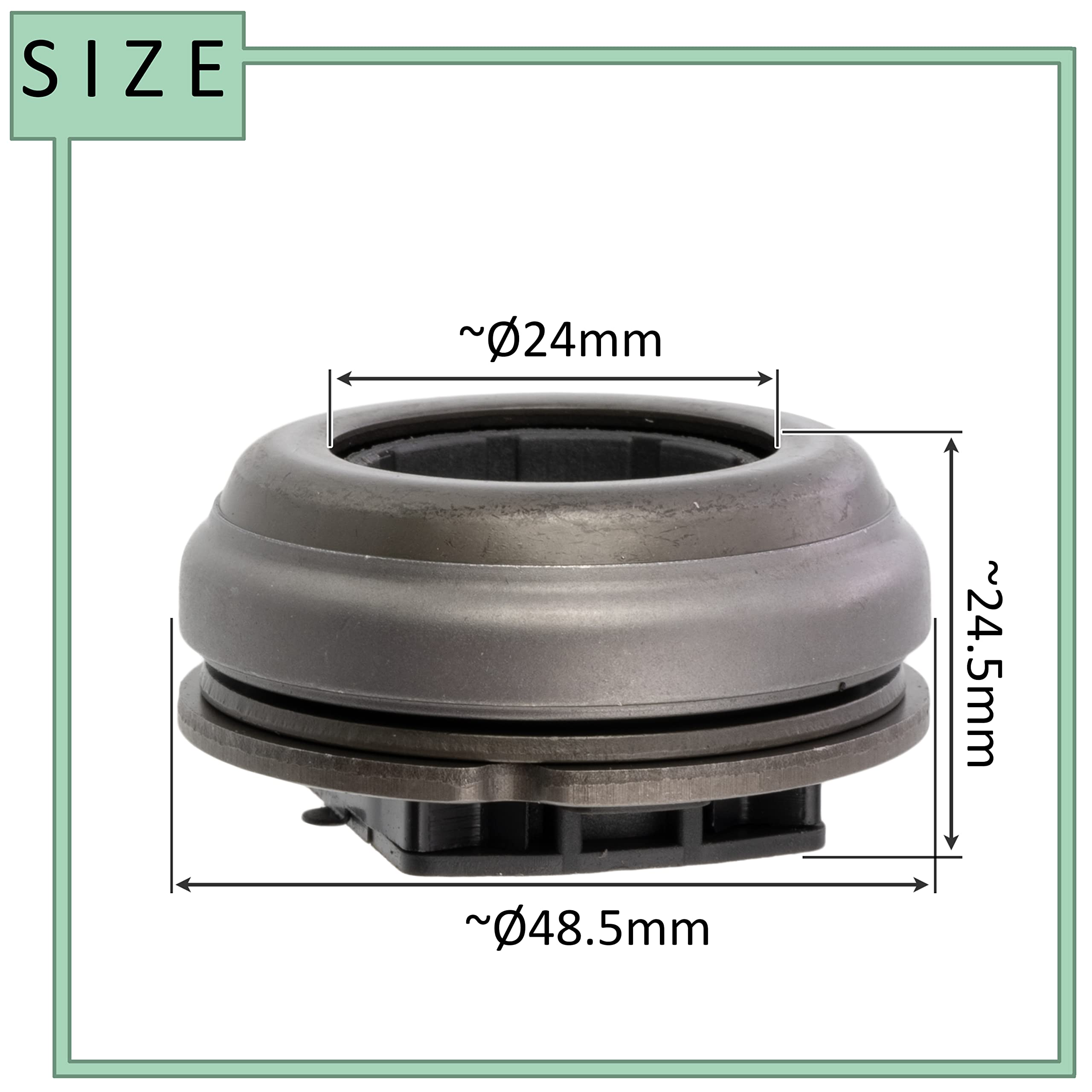 AERZETIX - C66714 - Butée d'embrayage - compatible avec numéros OE 1611266180, 1611266780, 204163, 204168, 204175, 204194, 204197, 2041A7, 96882261