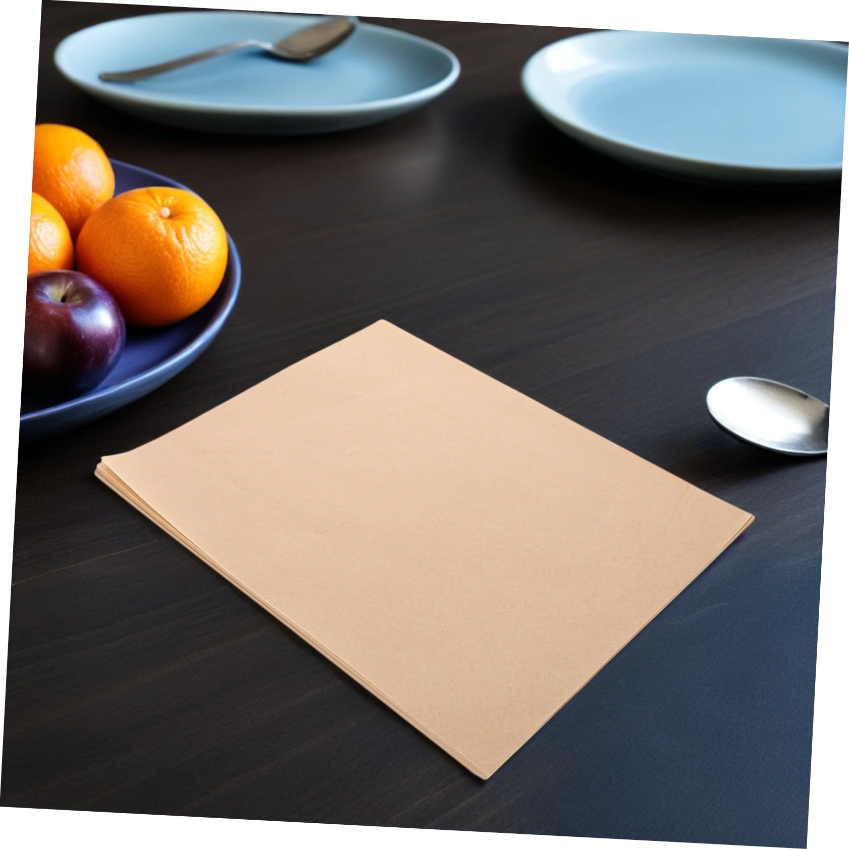 INOOMP 500 Fogli Carta da Forno Antiaderente Spessa Marrone Rustica per Pizza Panini Fritti Assorbe Grasso Fogli Resistenti al Grasso