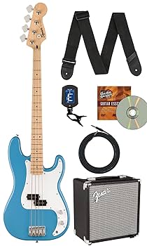 スクワイア CaliforniaSeries P-BASS Squier Sonic Precision Bass - California Blue | Sweetwater
