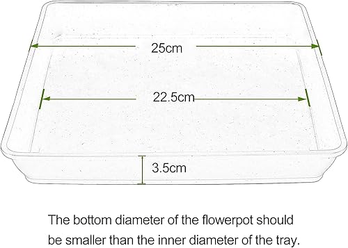 Miniatura 7 de Libcflcc Platillo para plantas, 5 bandejas cuadradas de plástico para plantas que atrapan el exceso de agua y derrames de tierra para macetas de