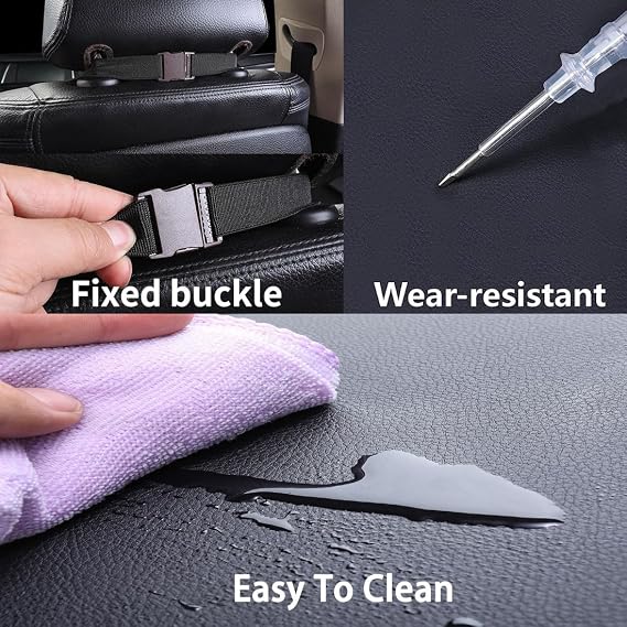 2 PCS Black Universal Front Car Seat Covers Fit For Nissan Almera Juke Leaf Micra Navara Pulsar Qashqai Qashqai+2 X-trail, PU Leather – Auto Parts
