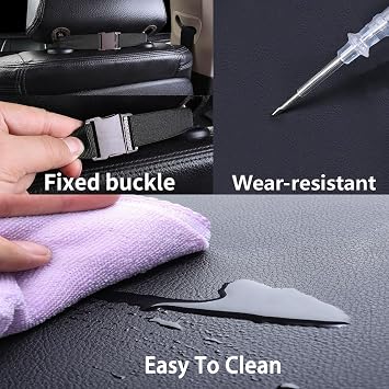 2 PCS Black Universal Front Car Seat Covers Fit For Nissan Almera Juke Leaf Micra Navara Pulsar Qashqai Qashqai+2 X-trail, PU Leather – Auto Parts