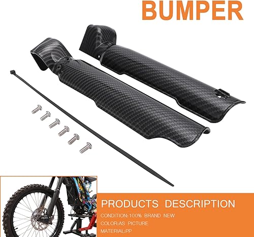 Miniatura 2 de Motocicleta Sur Ron Horquilla Delantera Cubiertas Simulado Fibra de Carbono Amortiguador Protector Para Sur Ron KKE Light Bee XS Electric Dirt Bike