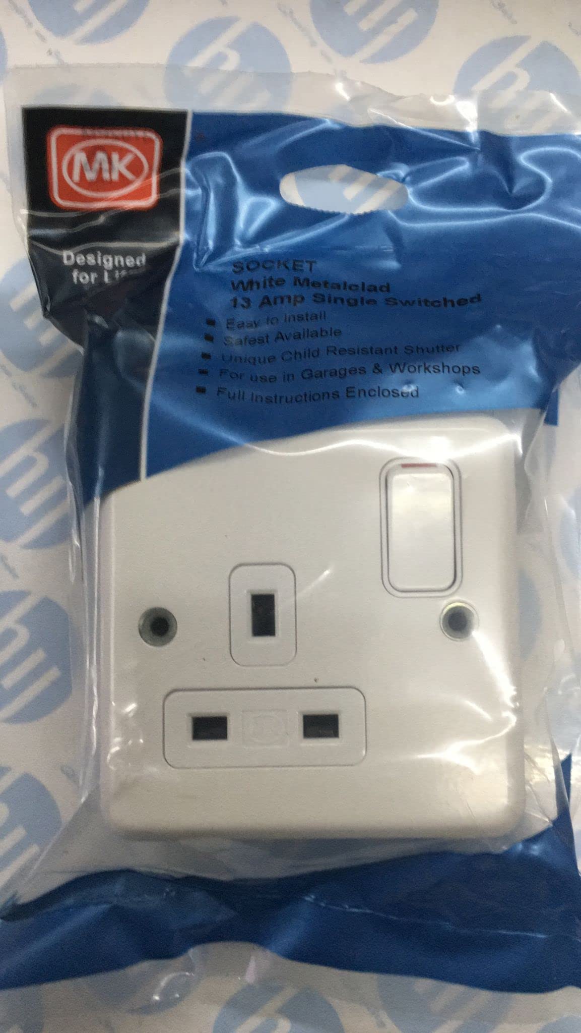 Mk Metalclad Double Pole Single Switched Socket Including Box