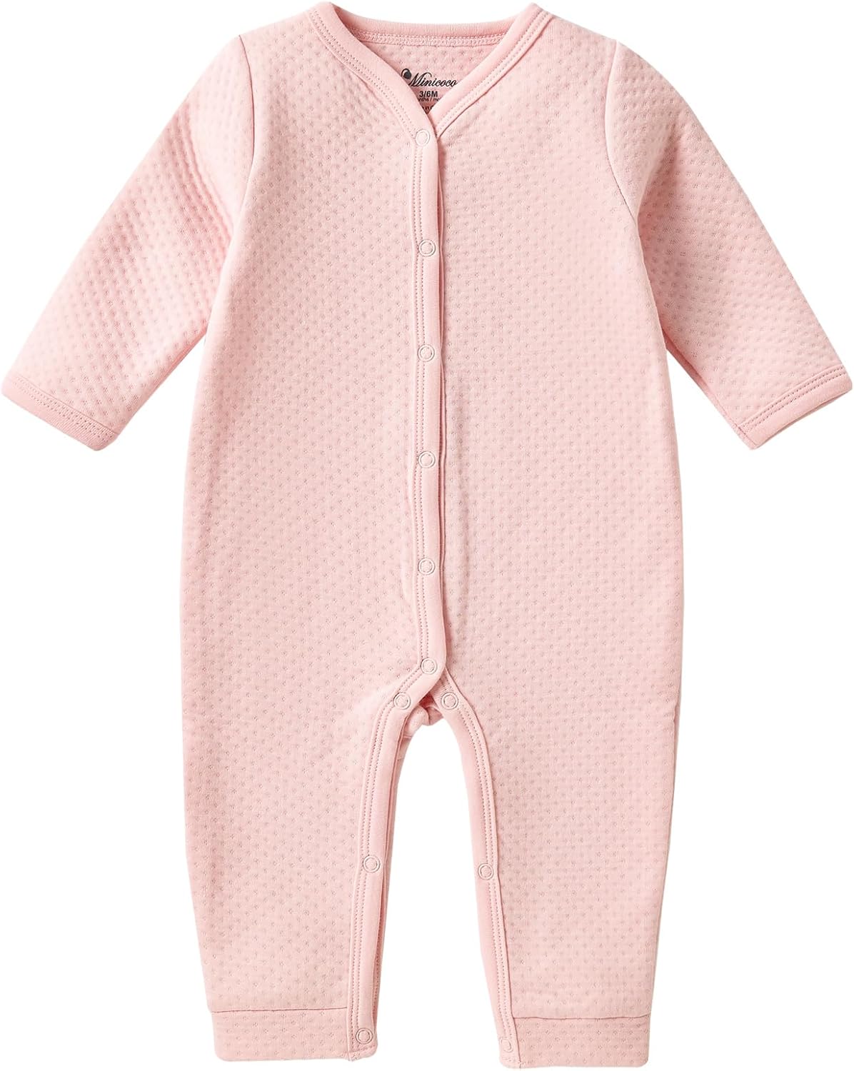 Baby Boy Girl Footless Jumpsuit Long Sleeves Side Snap Outfits Wither Clothes Air Layer Clothing for 0-12 Months