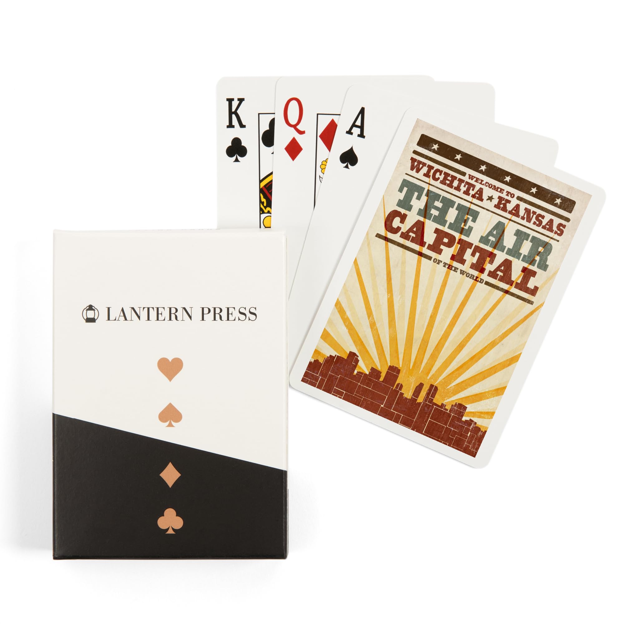 Amazon.com: Lantern Press Wichita, Kansas, Skyline and Sunburst