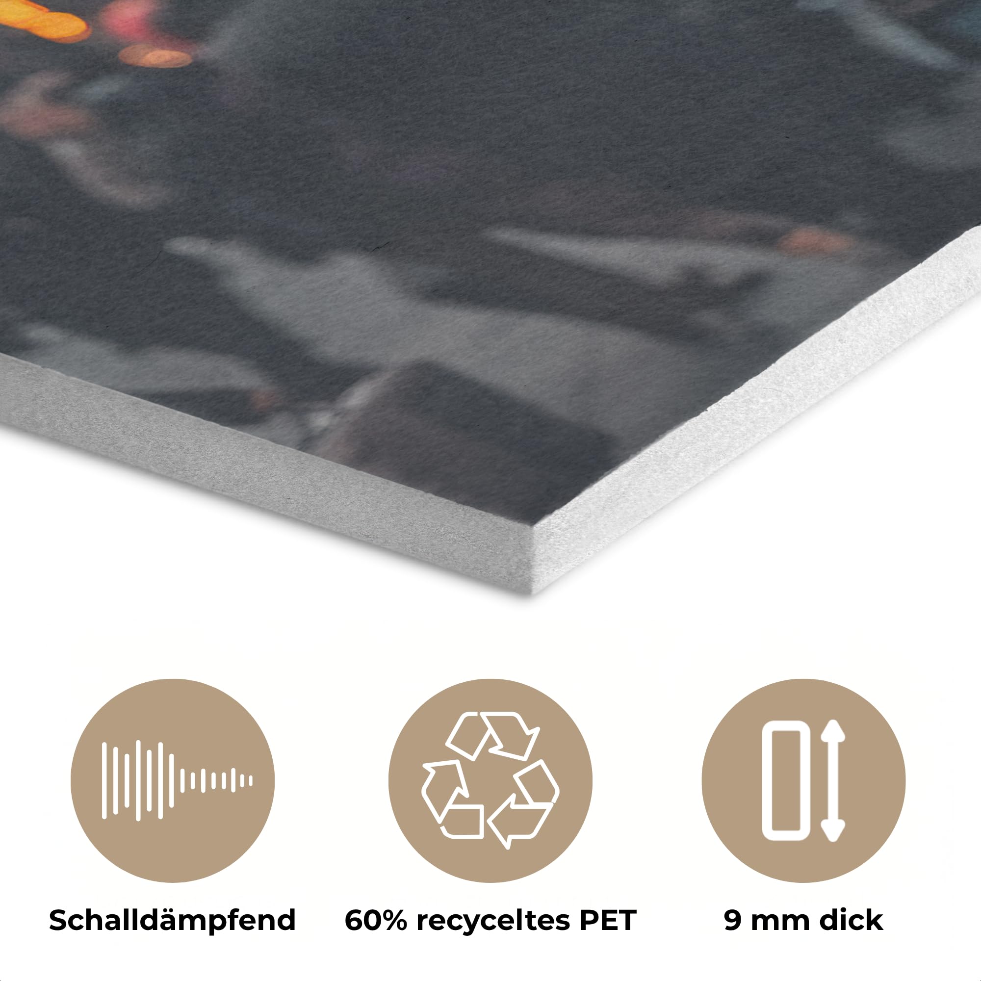 MuchoWow© Bild aus Filz Schlafzimmer Bilder Badezimmer Wand Deko Wohnzimmer | 100x70 cm - Modern Wanddeko Bilderwand Geschenk Stadt - Menschen - Astronaut - Weiß
