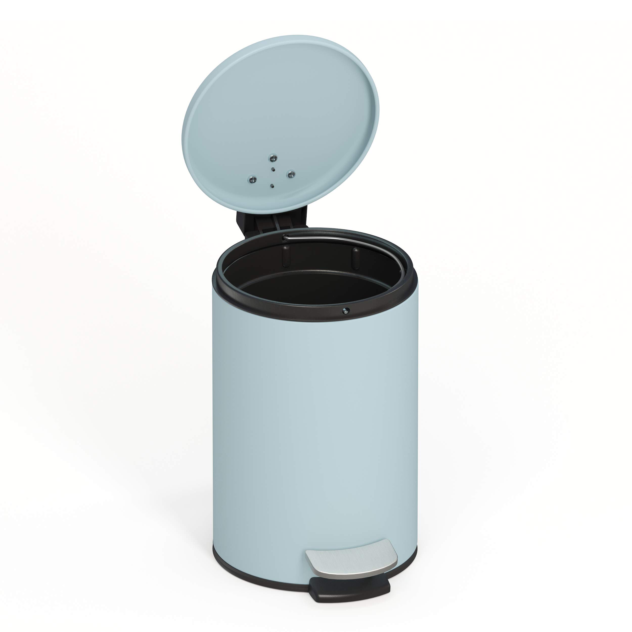 stardis Pedaalemmer van 3 liter, mat roestvrij staal, anti-vingerafdruk, softclosemechanisme, klapdeksel, stil sluitend, softclose, met binnenemmer, cosmetica-emmer, vuilnisemmer, afvalemmer, badkamer