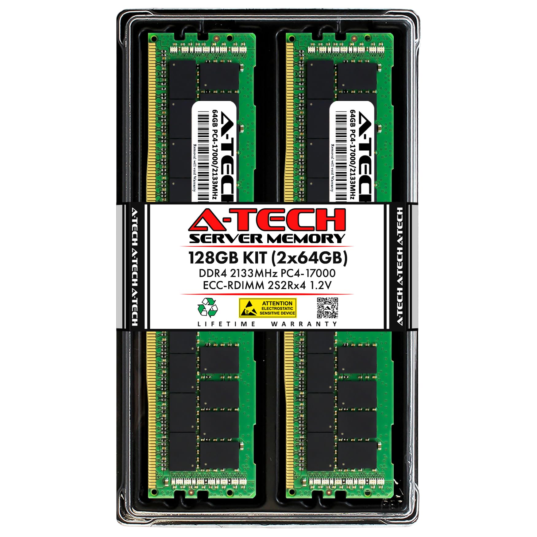 A-Tech 64GB Kit (2x32GB) DDR4 2666MHz PC4-21300 ECC RDIMM 2Rx4 Dual Rank 1.2V ECC Registered DIMM 288-Pin Server & Workstation RAM Memory Upgrade Modules (A-Tech Enterprise Series) — view 47