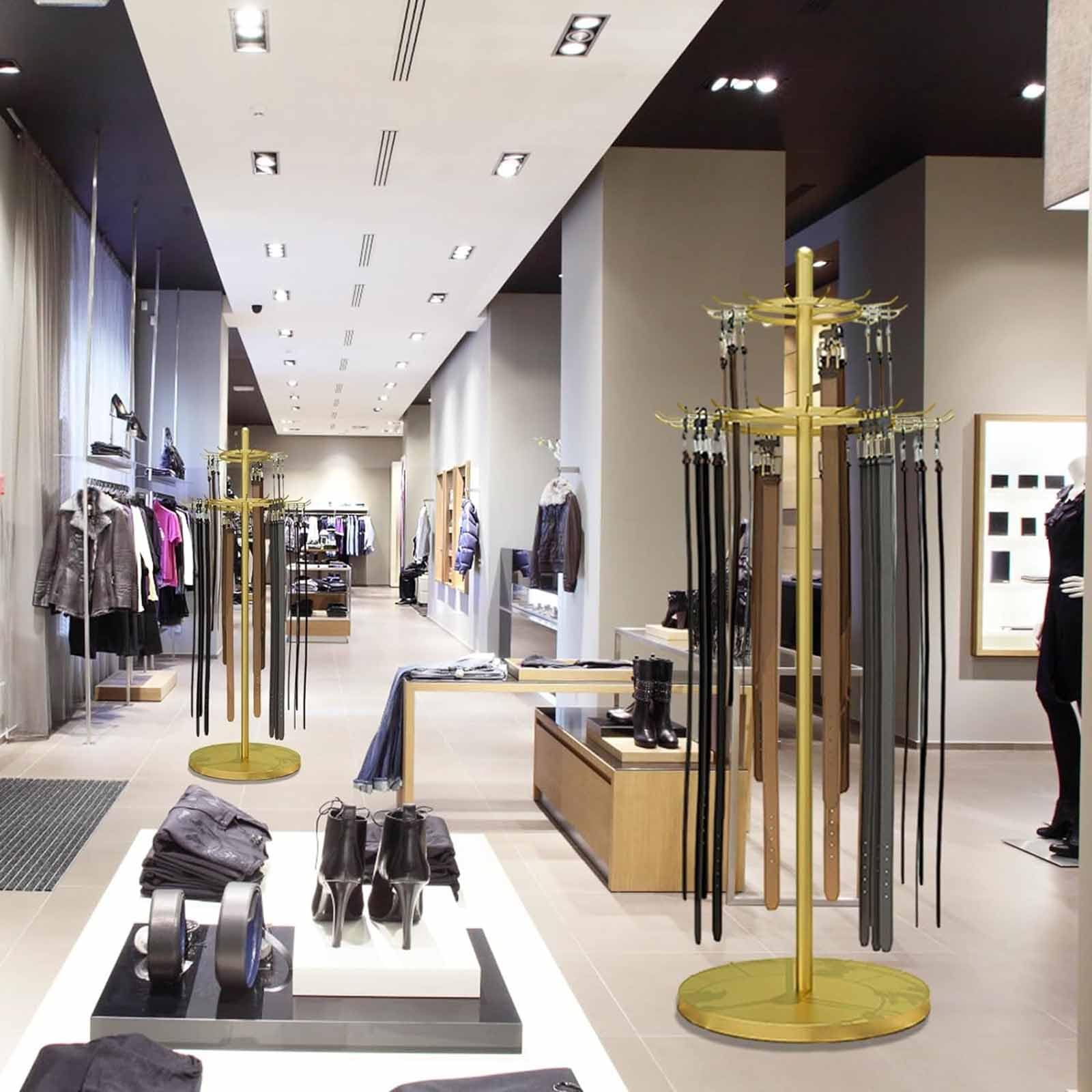 Bodenstehende Metall-Gürtelbügel, Gürtelaufbewahrung, Organizer für Schränke, Bekleidungsgeschäft, langlebiges Design für effizientes Raummanagement