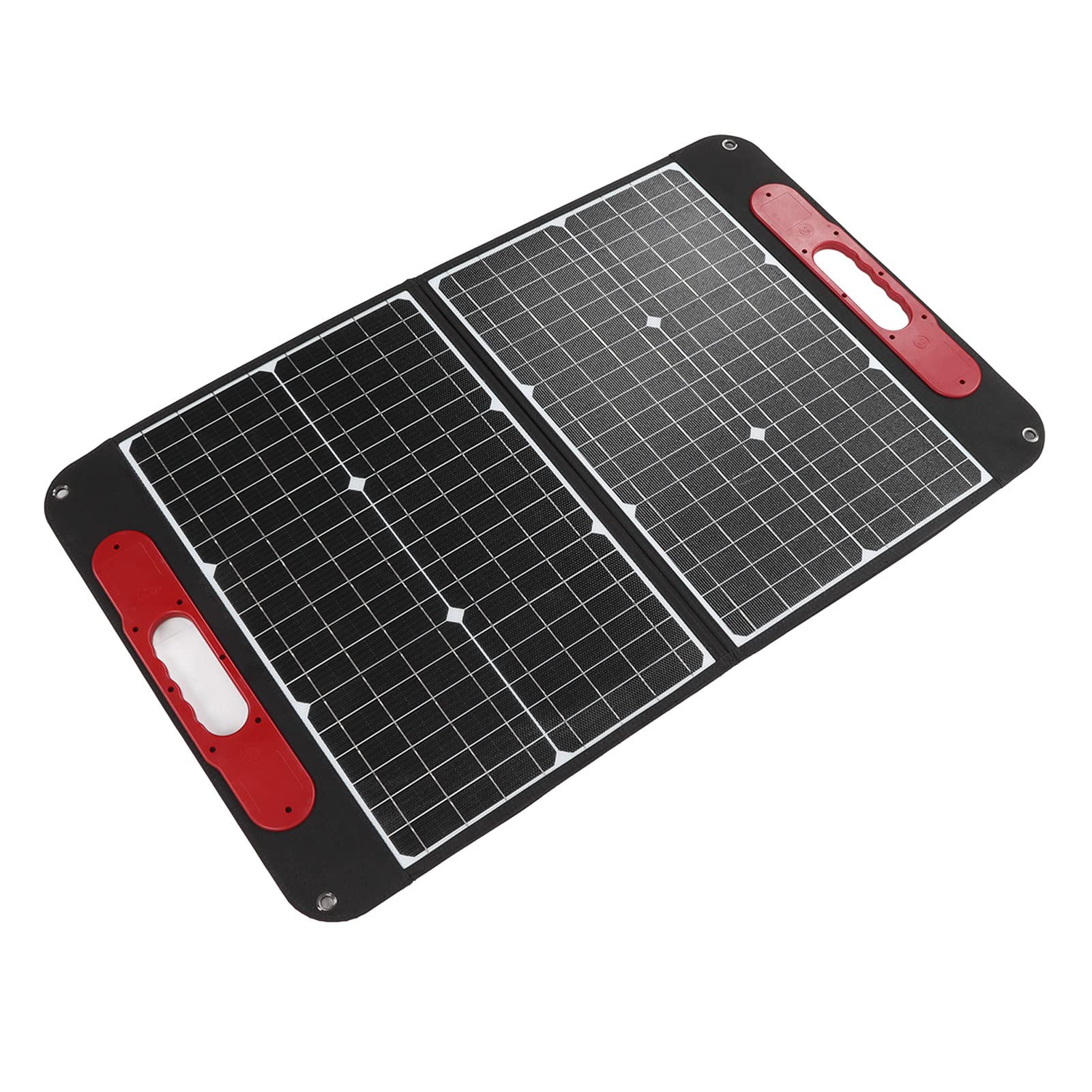 KUIDAMOS Kit de Panel Solar de Alta Eficiencia de 60 W, Portátil, Plegable, para Viajes de Camping Al Aire Libre, Silicio Monocristalino