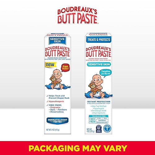 Miniatura 2 de Boudreauxs Butt Paste Crema para dermatitis del pañal para piel sensible ungüento para bebé tubo de 4 onzas