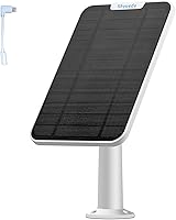 Vista 7 de Panel solar compatible con Eufycam 3/3C/2C/2C Pro/2/2 Pro/E20/E40/E/S40/S220/L40/L20, con cable de carga impermeable de 13.1 pies, IP65 resistente a