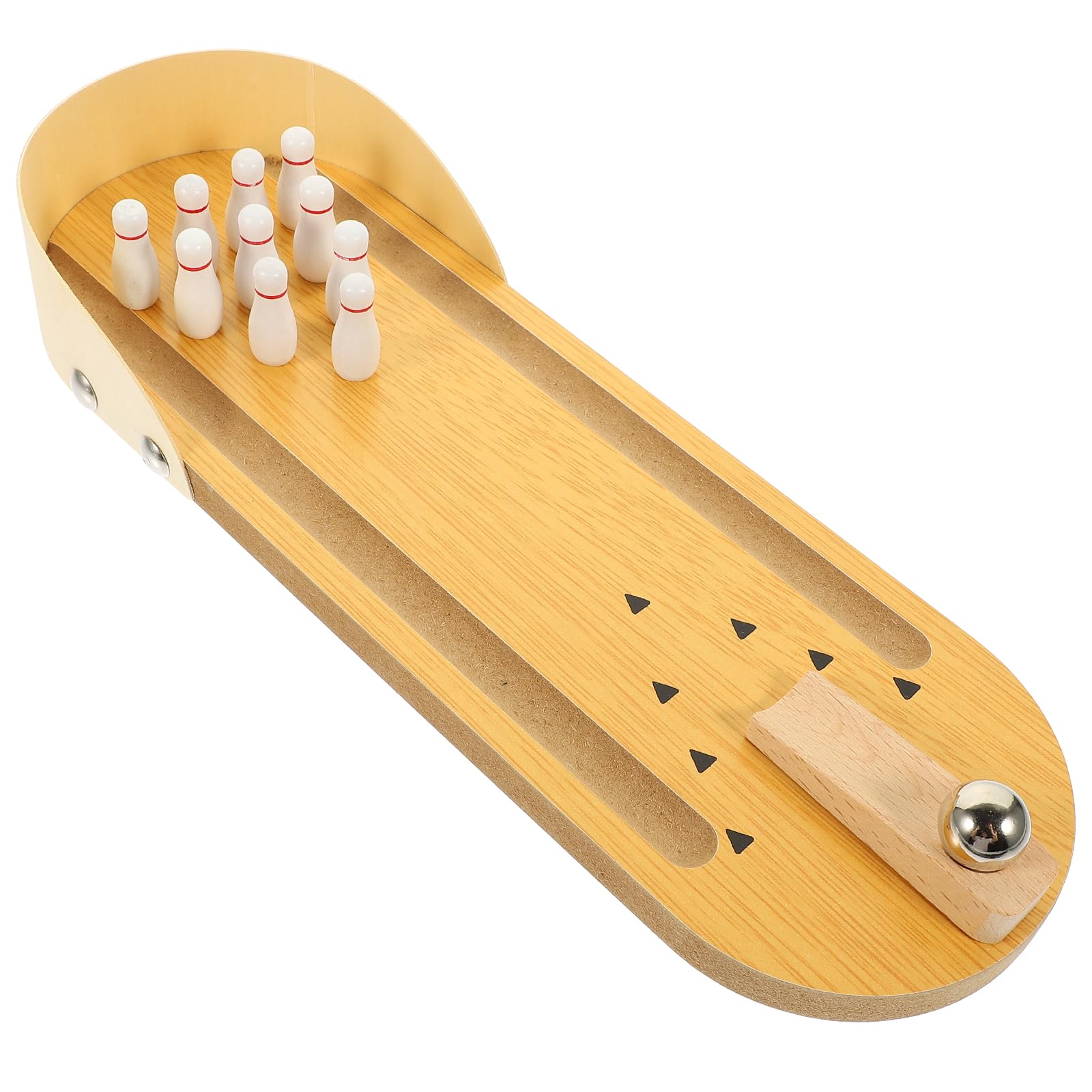 Juego de bolos mini de mesa de madera para evitar el sedentarismo en interiores 2
